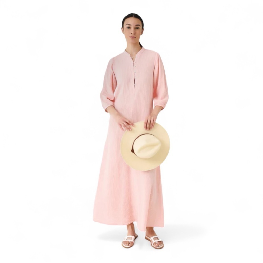 Honorine Elsa Gauze Maxi Dress in Pink NWT